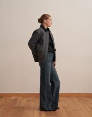 yün karışımlı kapitone mont antrasit 2