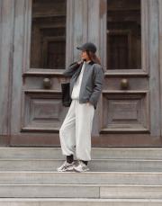 yün karışımlı kapitone mont antrasit 5