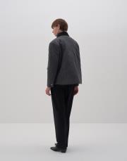 yün karışımlı kapitone mont antrasit 7