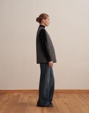 yün karışımlı kapitone yelek antrasit 2