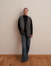 yün karışımlı kapitone yelek antrasit 4