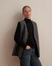 yün karışımlı kapitone yelek antrasit 6