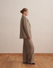 pileli tencel pantolon açık haki 3