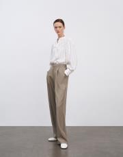 pileli tencel pantolon açık haki 7