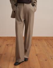 pileli tencel pantolon açık haki 8
