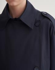 organik koton trençkot lacivert 7