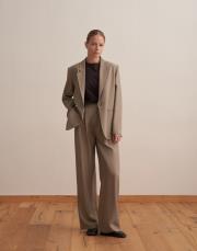 tek düğmeli blazer açık haki 5