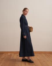 denim gömlek elbise lacivert 2