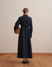 denim gömlek elbise mavi 3