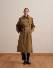 koton kruvaze trençkot zeytin yeşili 2