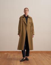 koton kruvaze trençkot zeytin yeşili 3