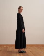 dikiş detaylı şık elbise siyah 2