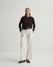 rayon karışımlı vatkalı bluz kahverengi 6