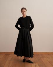 rayon karışımlı vatkalı bluz siyah 2