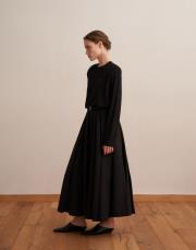 rayon karışımlı vatkalı bluz siyah 3