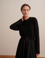 rayon karışımlı vatkalı bluz siyah 5