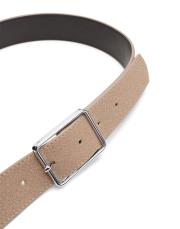 dikdörtgen tokalı süet kemer kum 6