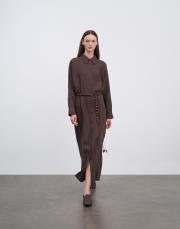 ahşap boncuklu örgü kemer kahverengi 2