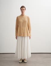 büzdürme kol detaylı gömlek sarı