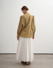 kol detaylı çizgili gömlek yeşil 4