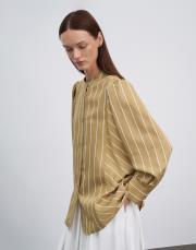 kol detaylı çizgili gömlek yeşil 7