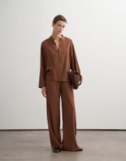 hakim yaka bluzlu takım kiremit 2