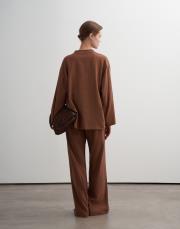 hakim yaka bluzlu takım kiremit 3