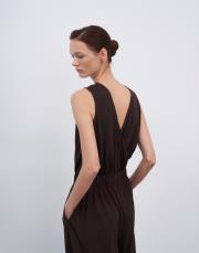 sırtı çapraz rayon tulum kahverengi 4