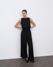 sırtı çapraz rayon tulum siyah