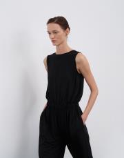 sırtı çapraz rayon tulum siyah 5