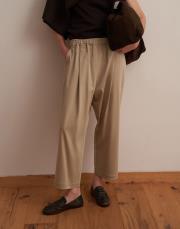 büzgülü pileli pantolon bej 5