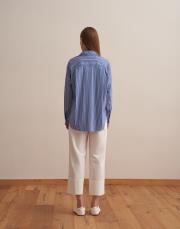 büzgülü pamuklu pantolon ekru 3