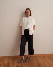 büzgülü pamuklu pantolon lacivert 4