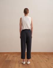 paçası ayarlanabilir ipeksi pantolon lacivert 3