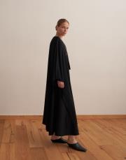 asimetrik kesim pelerin siyah 6