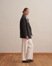 etek ucu bantlı kruvaze trençkot antrasit 2