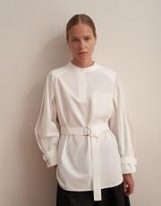 omuz pile detaylı gömlek ekru 4