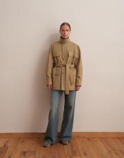 %100 koton cep detaylı parka ıhlamur 7