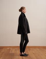 %100 koton cep detaylı parka siyah 4