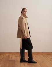 %100 koton cep detaylı parka camel 2