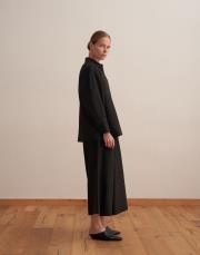 %100 pamuk balon kol gömlek siyah 2