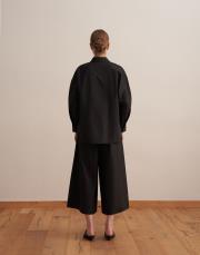 %100 pamuk balon kol gömlek siyah 3