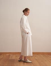 %100 pamuk balon kol gömlek ekru 2