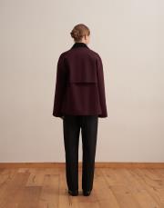 kapitone astarlı kadife yaka parka mürdüm 3