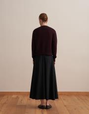 kaplama düğmeli triko hırka bordo 6