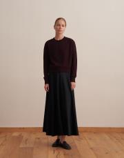 kaplama düğmeli triko hırka bordo 7