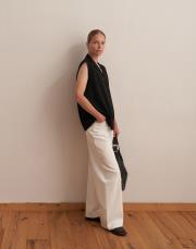 v yaka triko yelek siyah 2