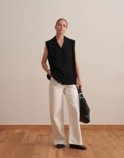 v yaka triko yelek siyah 4