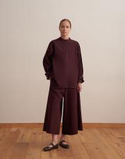 %100 pamuk bol kesim pantolon mürdüm 2