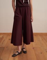 %100 pamuk bol kesim pantolon mürdüm 5